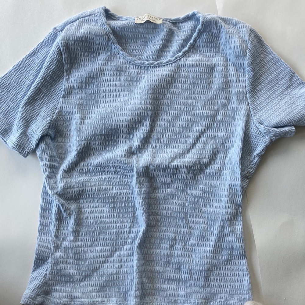 Paper Crane Scrunched Blue T-Shirt
